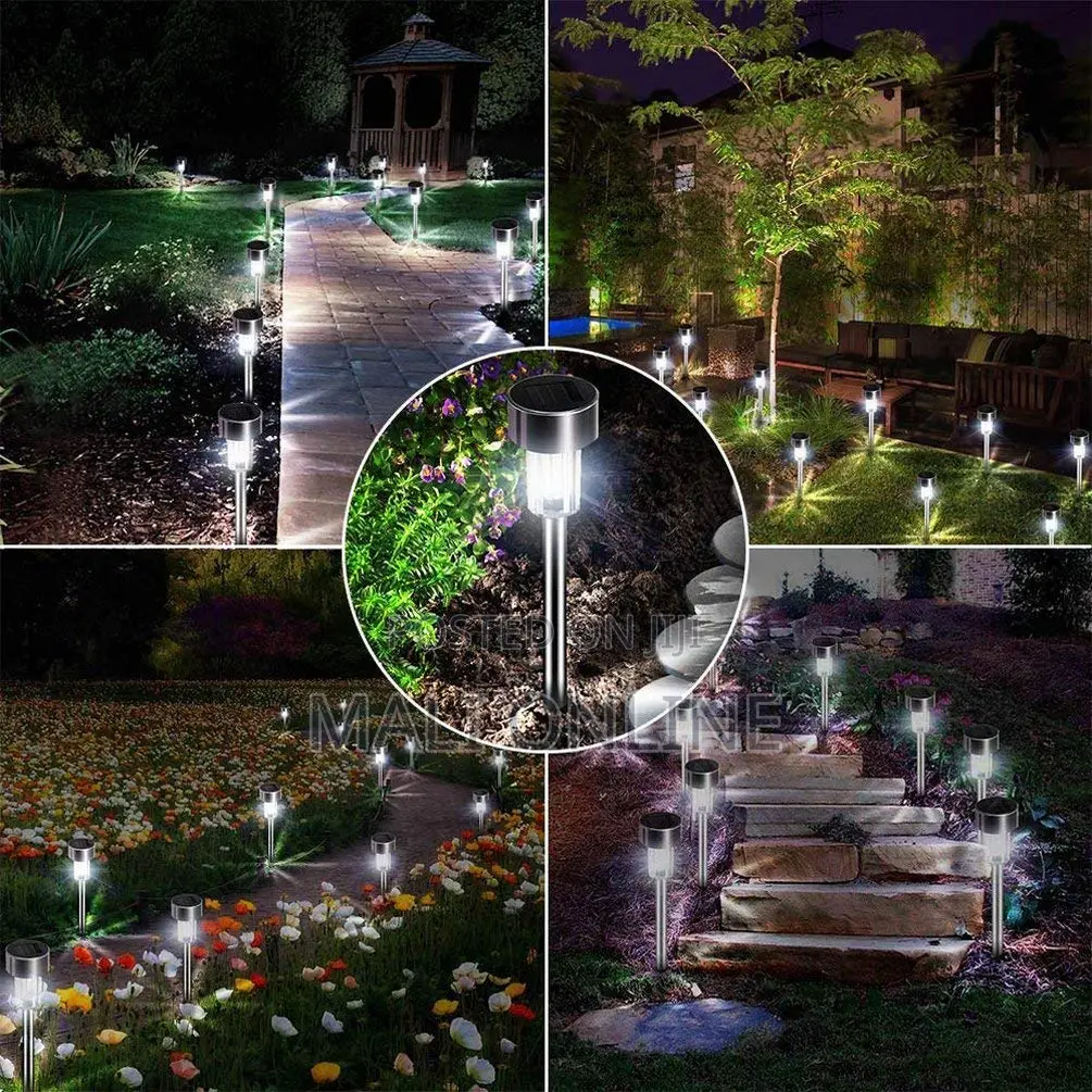 10-pack Solar Led Pathway Stainless Steel Garden Lights