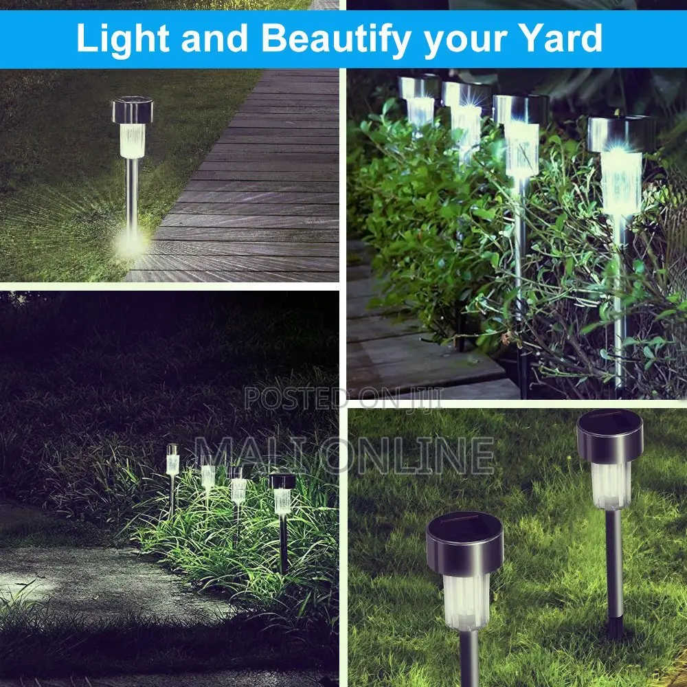 10-pack Solar Led Pathway Stainless Steel Garden Lights