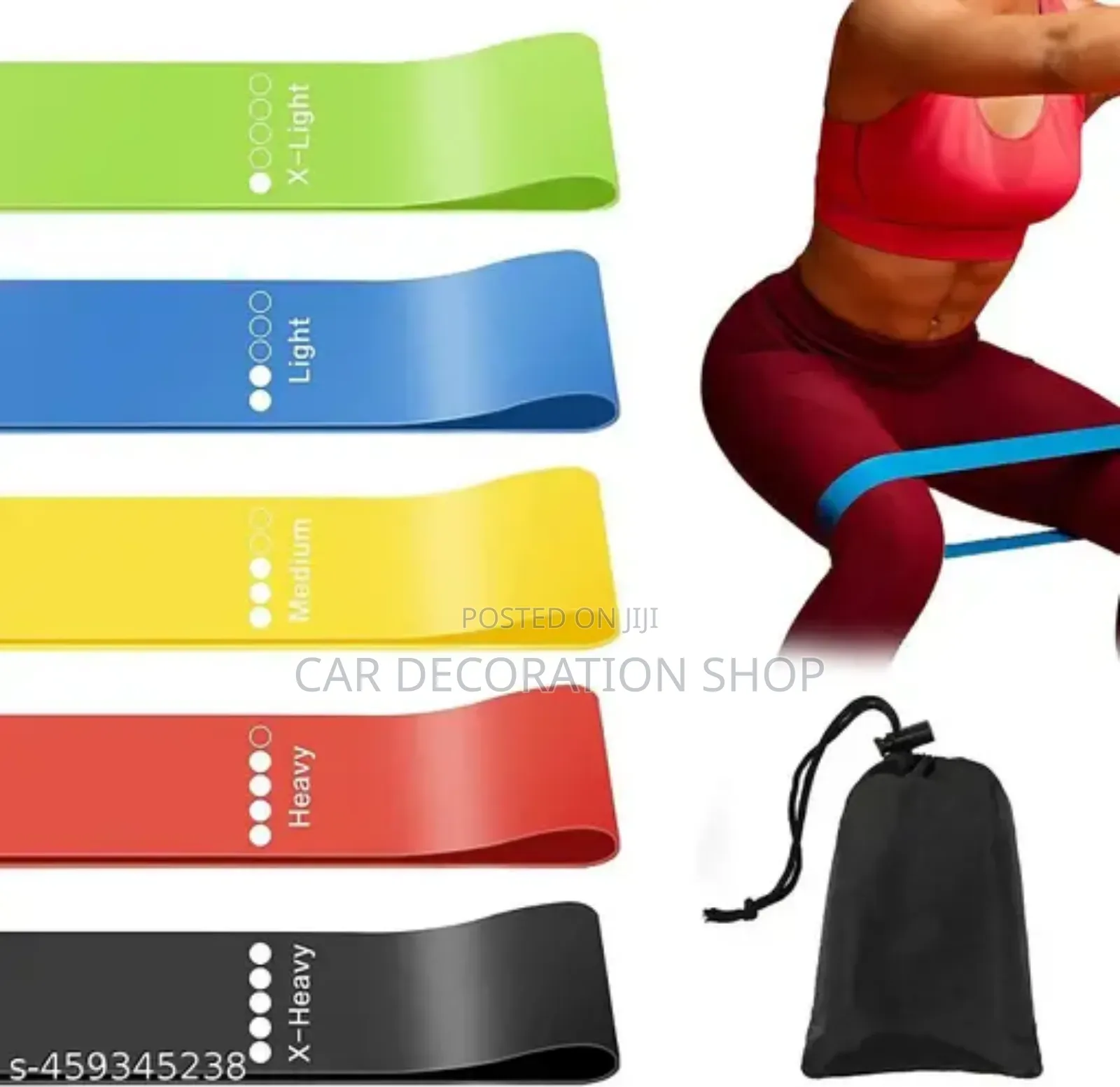 5pcs Exercise Loop Resistance Bands