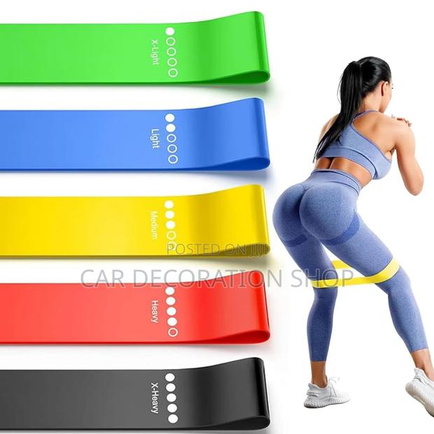 5pcs Durable Elastic Fitness Workout Bands