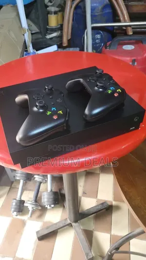 Xbox One X With Two Controllers