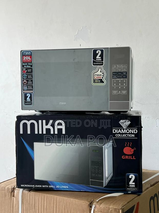 Mika Microwave Oven Grill 20 Litres With 1000w Grill Silver