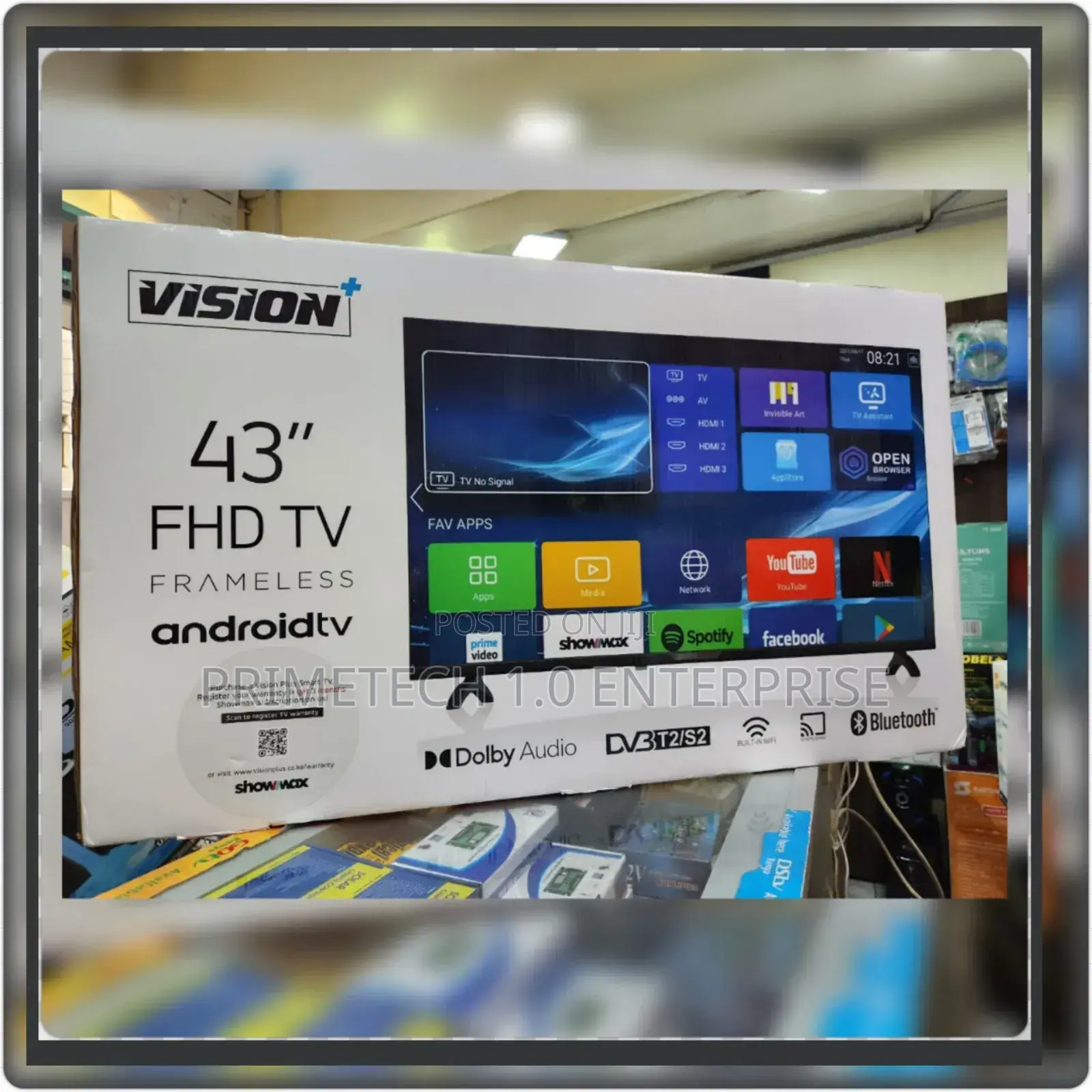 43" Vision Tv Smart Android Frameless Tv
