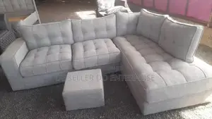 L-Shape Spring Cushions Sofaset