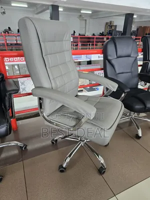 Leather Office Chair Grey