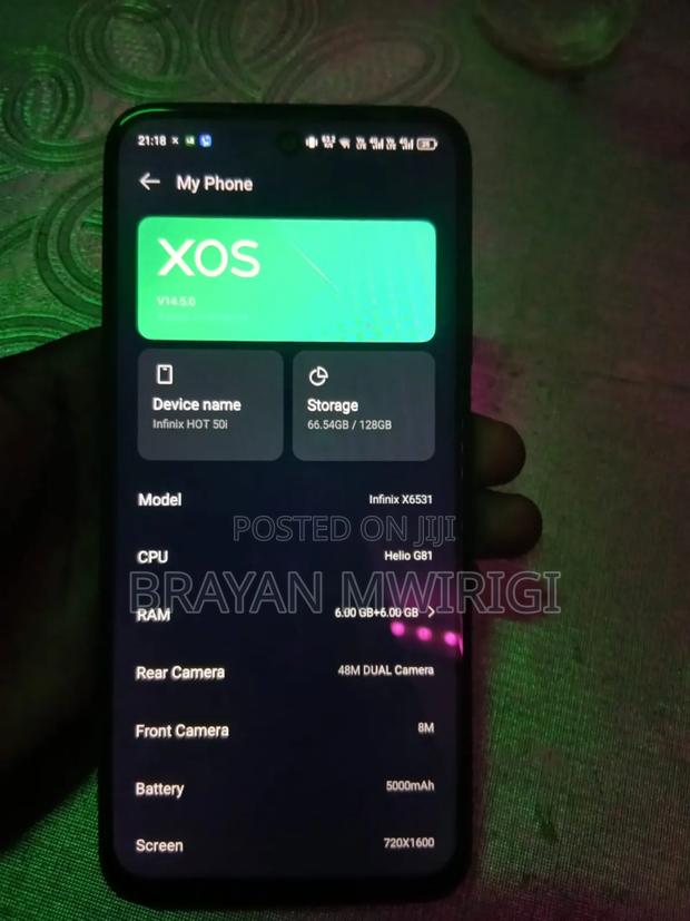Infinix Hot 50i 128 GB Black - thumbnail 3