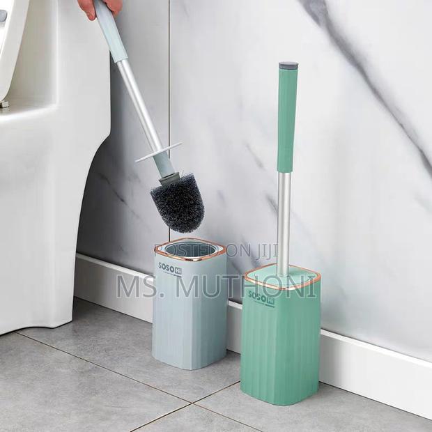 Wall Mounted High Quality Toilet Cleaning Brush Set W/Holder