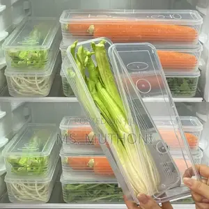 (2pcs ) Refrigerator Fresh Keeping Crisper Organizer W/Lid*