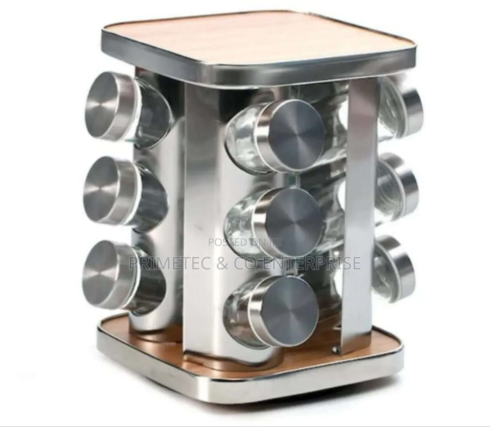Rotating Wooden Spice Rack