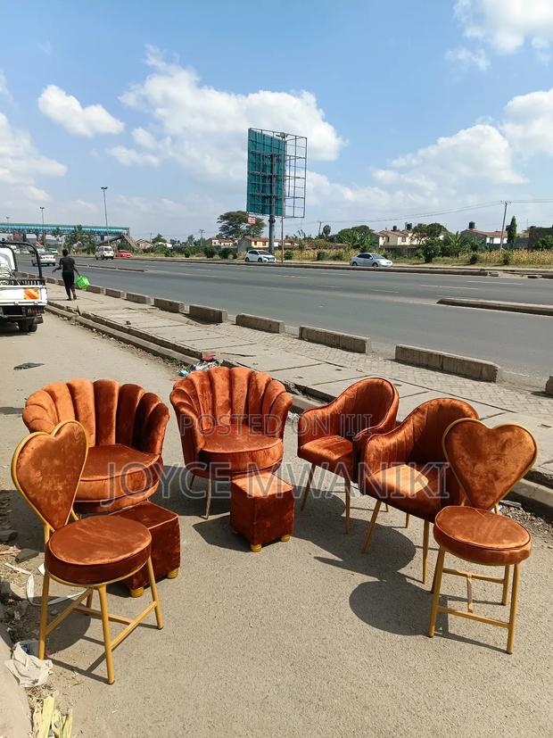 Assorted Pedicure and Manicure Seats, Burnt Orange - main view