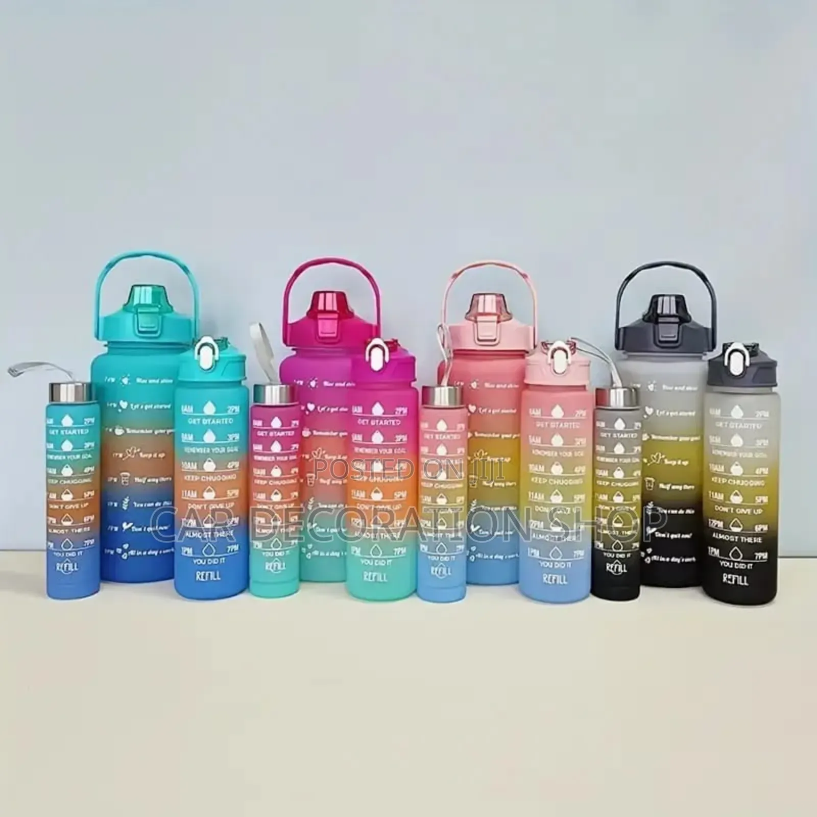 3in1 Motivational Water Bottle With Timer Maker
