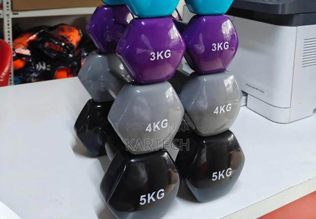4kg Neoprene Vinyl-Covered Aerobic Exercise Dumbbells