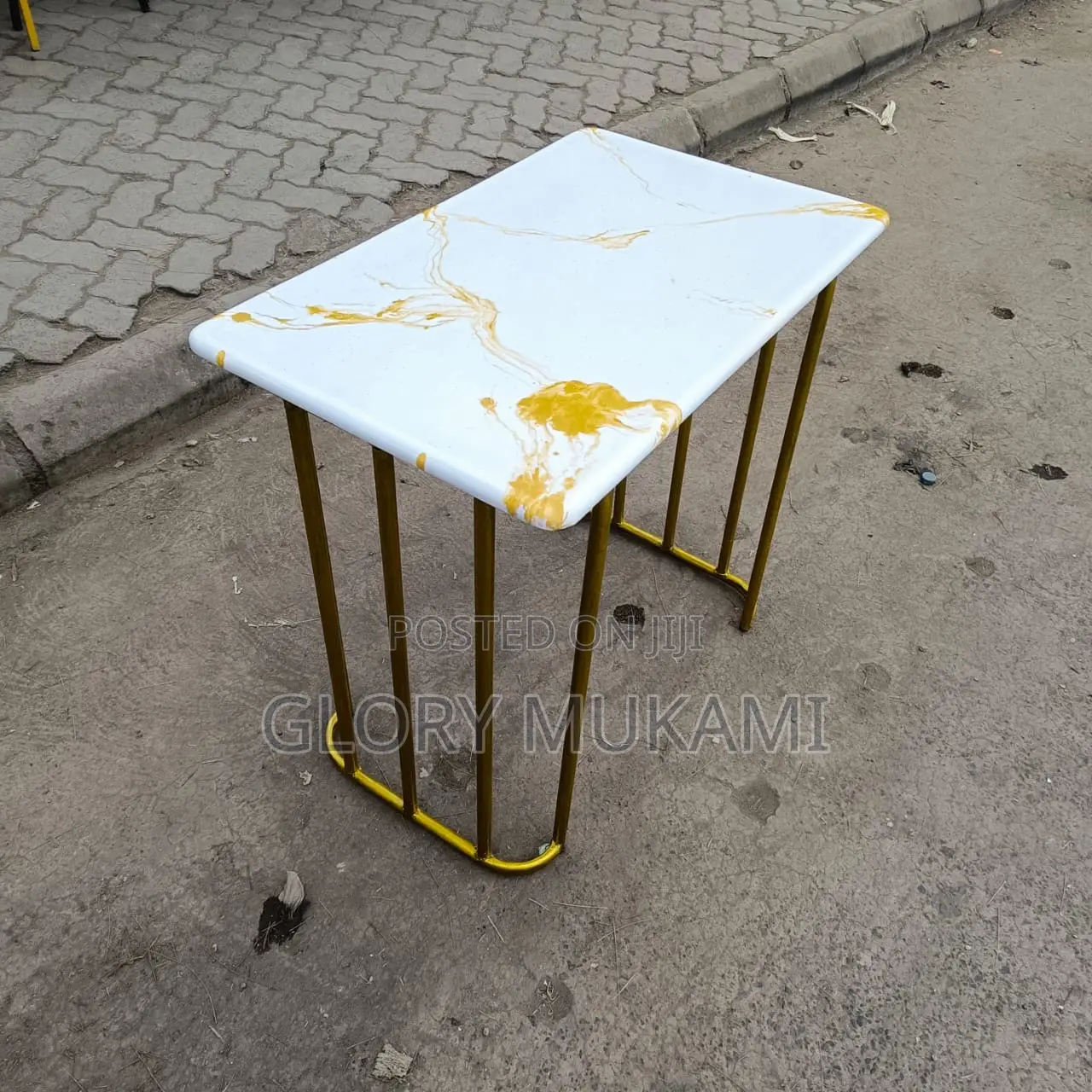 White Marble Manicure Table
