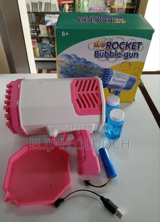 Rechargeable 69-Hole Bazooka Rocket Bubble Gun