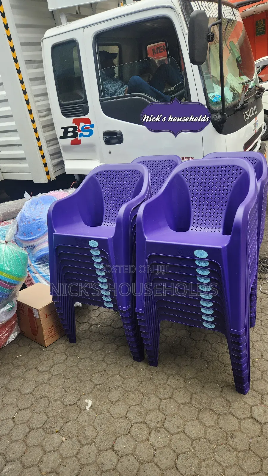 Easy Plastic Chairs, Chairs In Purple Color