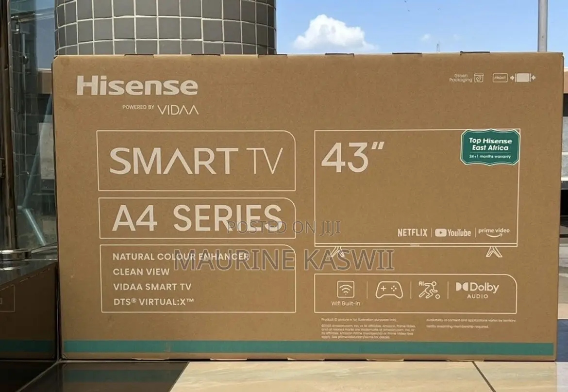 Hisense 43” Inch Smart Tv ,43 A4 Series (Powered by Vida