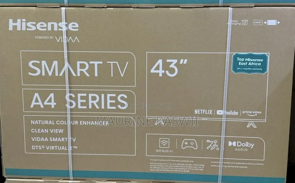 Hisense 43” Inch Smart Tv ,43 A4 Series (Powered by Vida