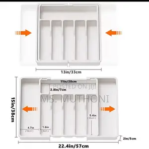 Hard Plastic Expandable Cutlery Drawer Organizer