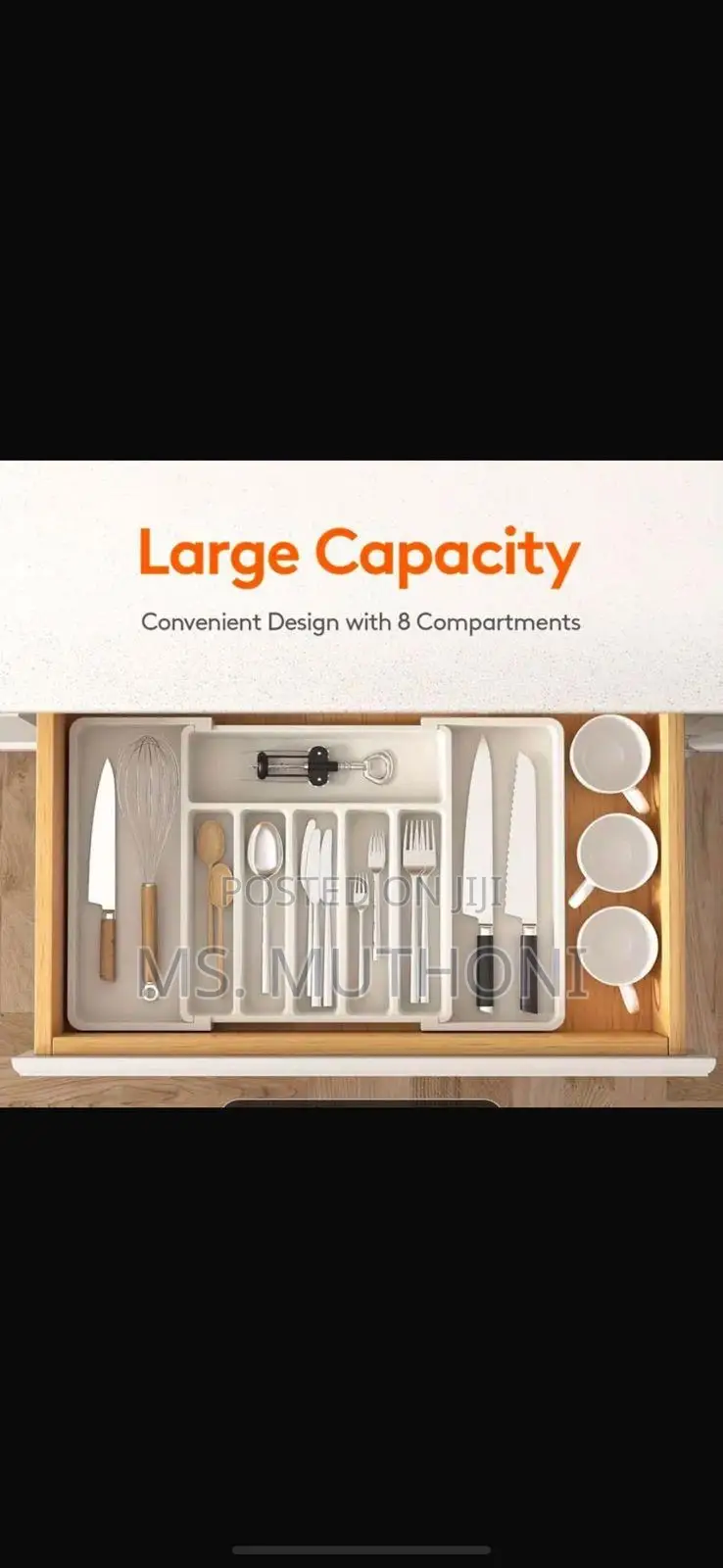 Hard Plastic Expandable Cutlery Drawer Organizer