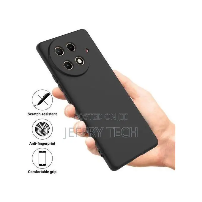 Liquid Silicone Phone Case for Tecno Camon 30s /30s Pro Blak