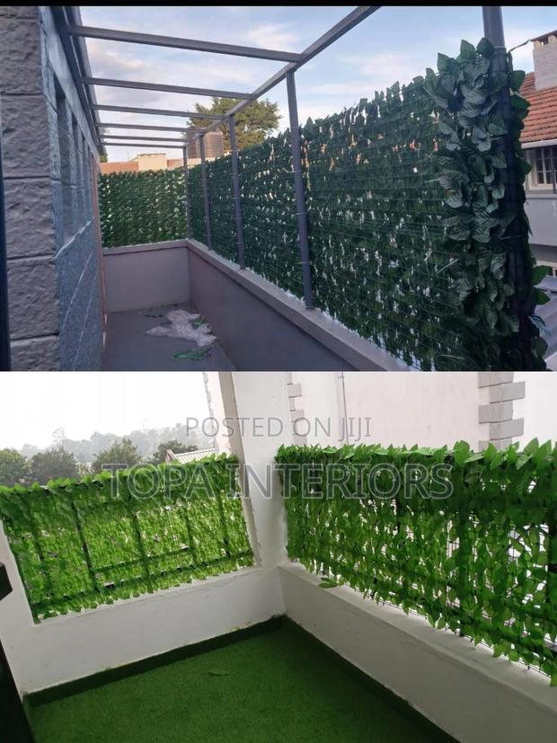 Green Leaf Artificial Mesh Privacy Fence for Balcony Shield - main view