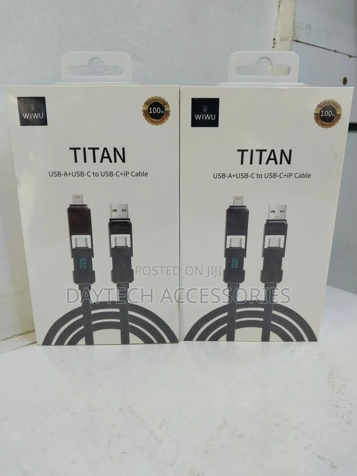 Wiwu Data/Charging Cable 4 In1 60w Titan 1.5m - Black