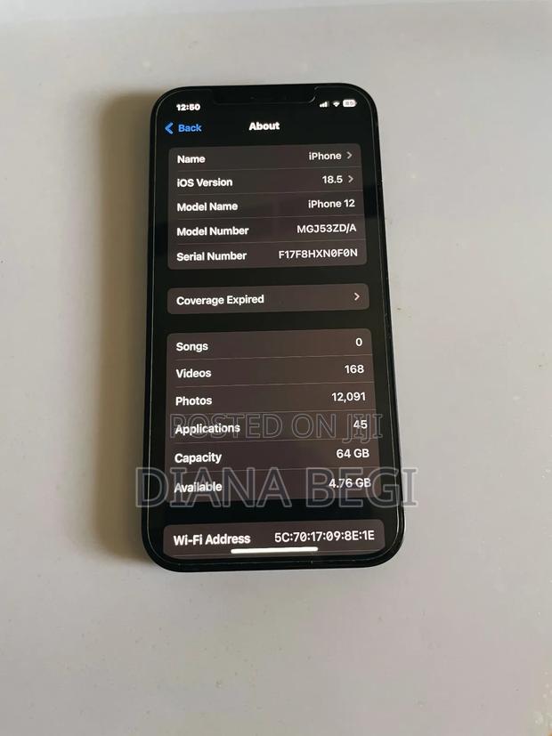 Apple iPhone 12 64 GB Black - main view