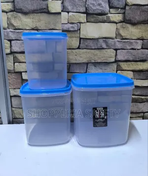 Blue Lids Dry Food Storage Containers- 3in1