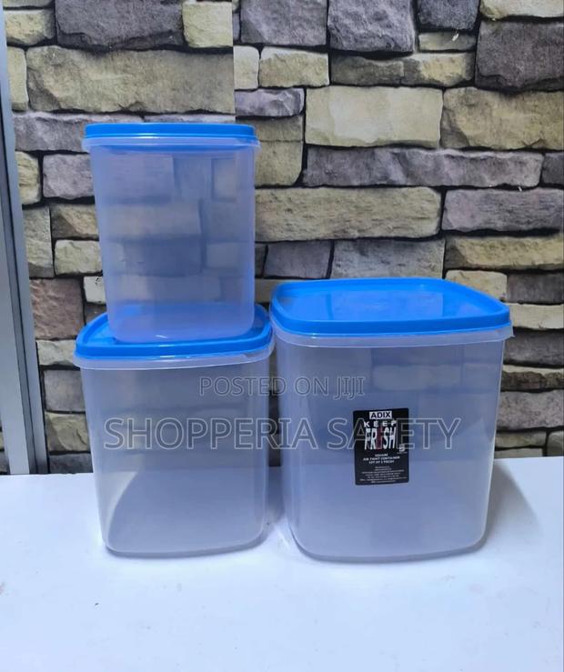 Blue Lids Dry Food Storage Containers- 3in1