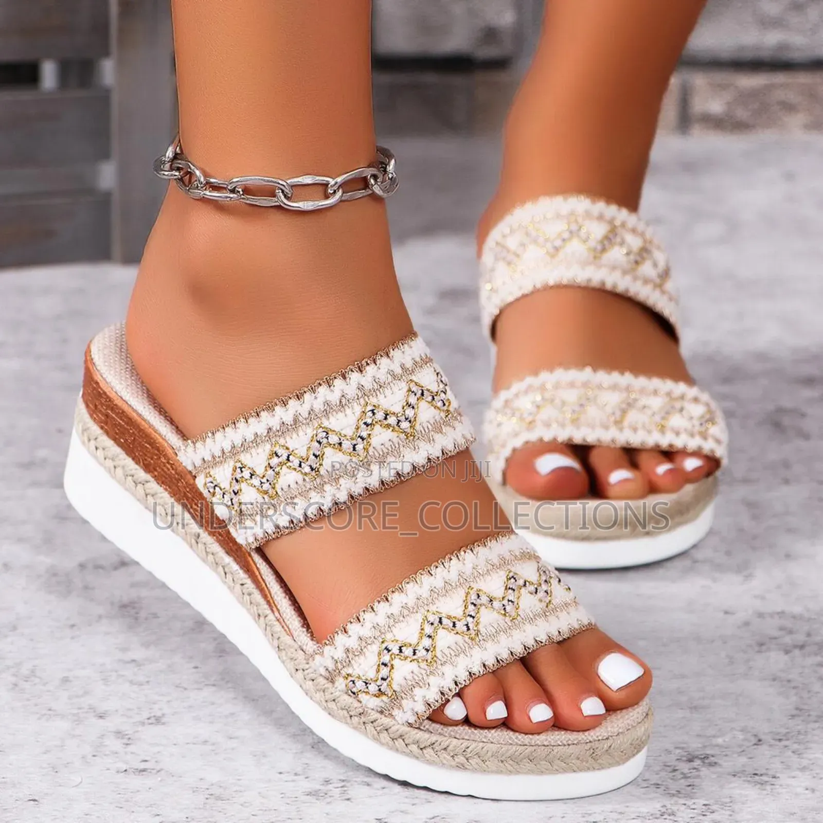Multicolored Ladies Wedge Heels