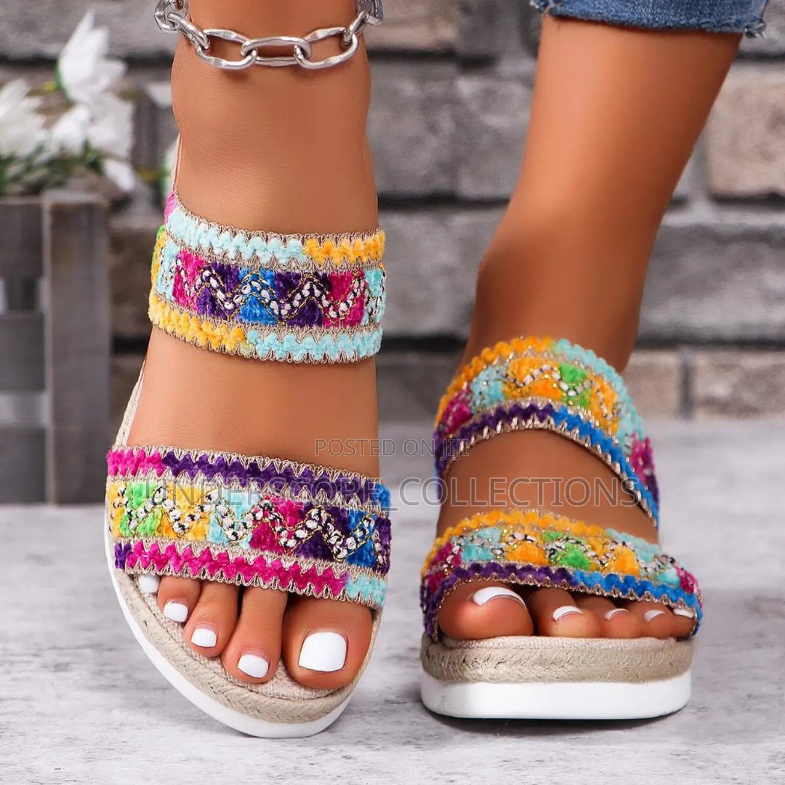 Multicolored Ladies Wedge Heels