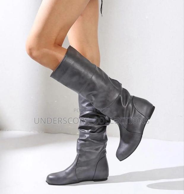 Ladies Flat Leather Boots - thumbnail 2