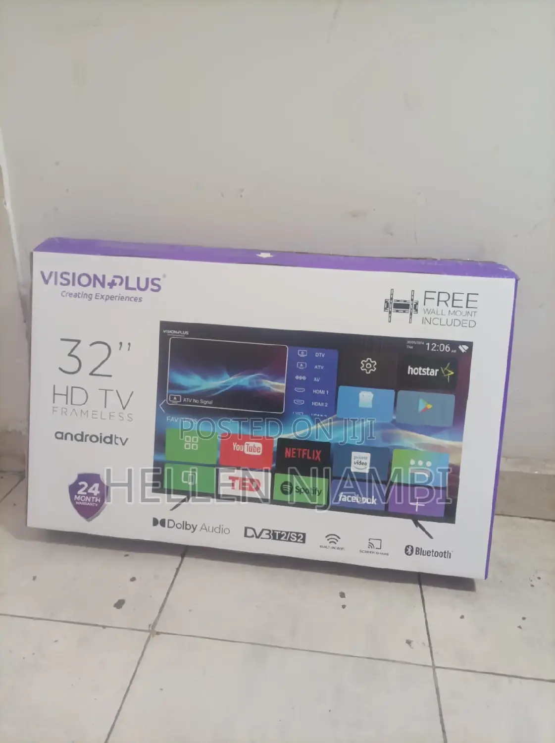 Vision Plus 32-Inch Frameless Hd Android Tv