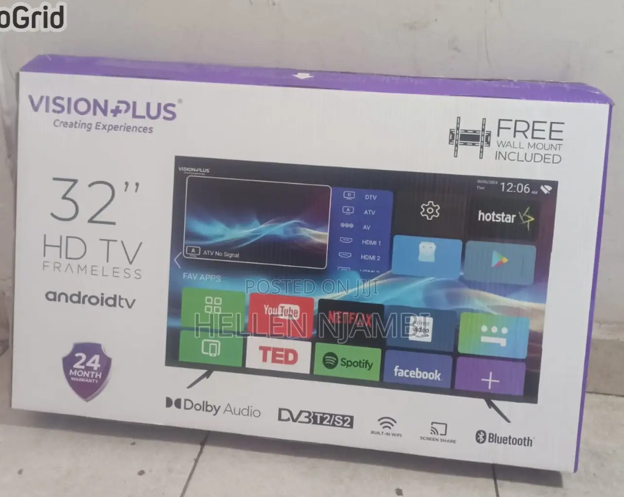 Vision Plus 32" Hd Frameless Android Tv