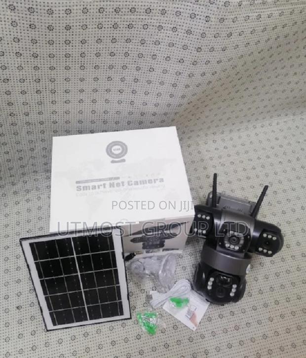 Wireless Solar Powered Security Camera With Tripple Lens - main view