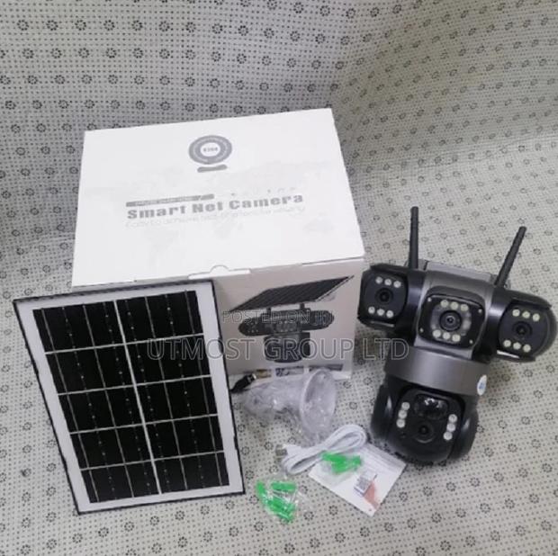 Triple Lens 4g Waterproof Security Surveillance Solar Camera - main view