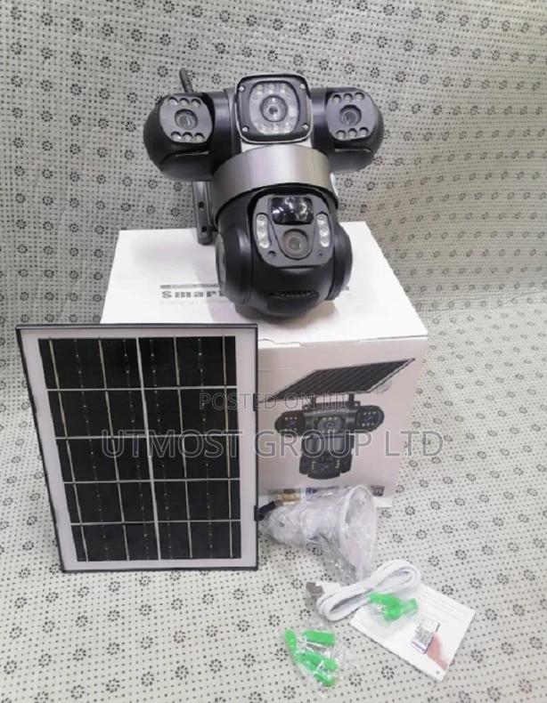 6mp Tripple Lens Security Camera Solar Powered 4g Camera - main view