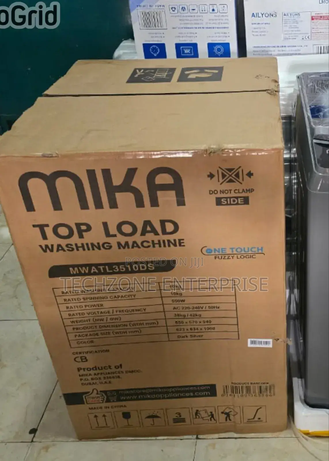 Mika Mwatl3510ds Washing Machine, 10kgs, Fully Automatic