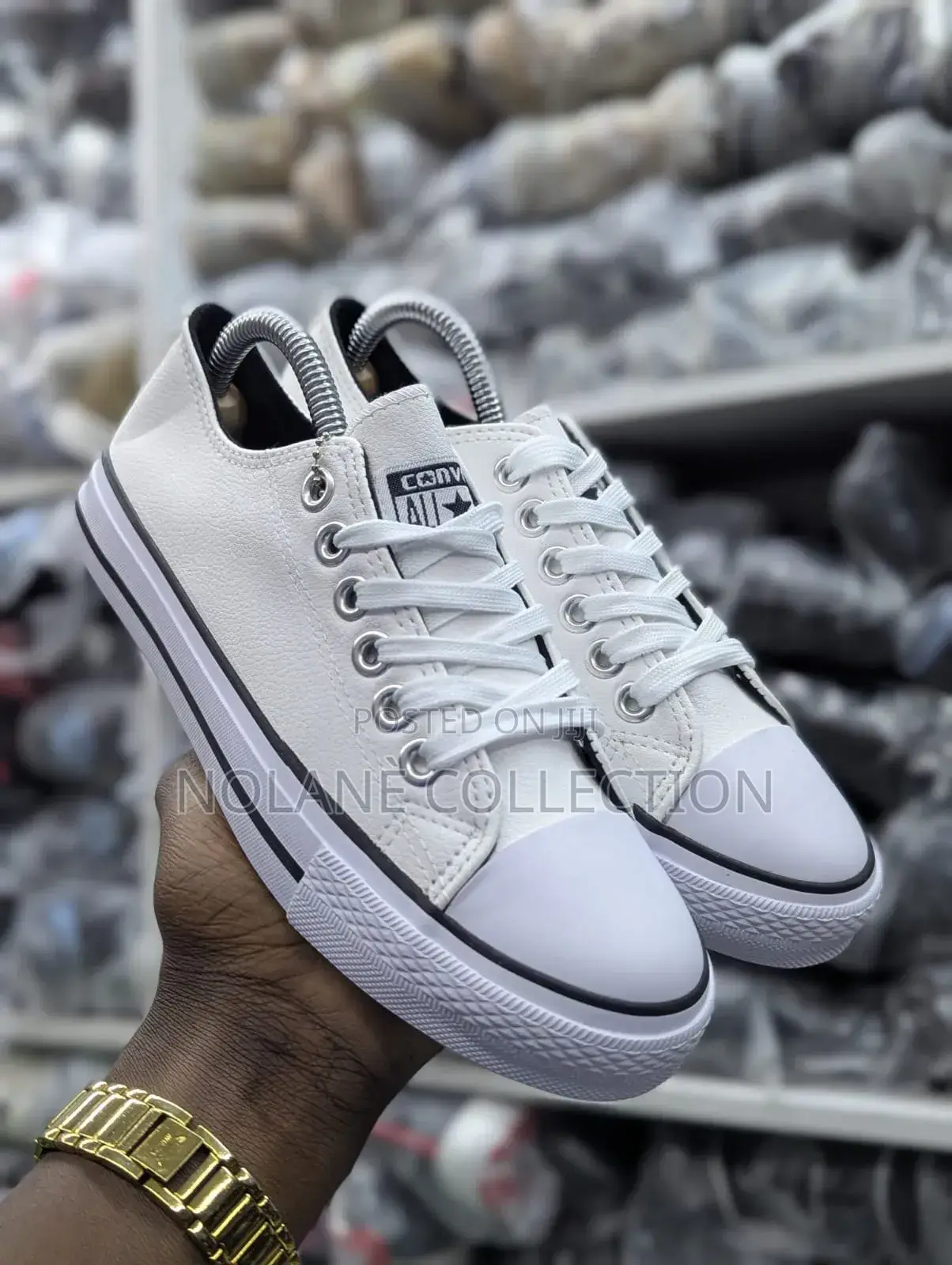 Leather Converse Rubber