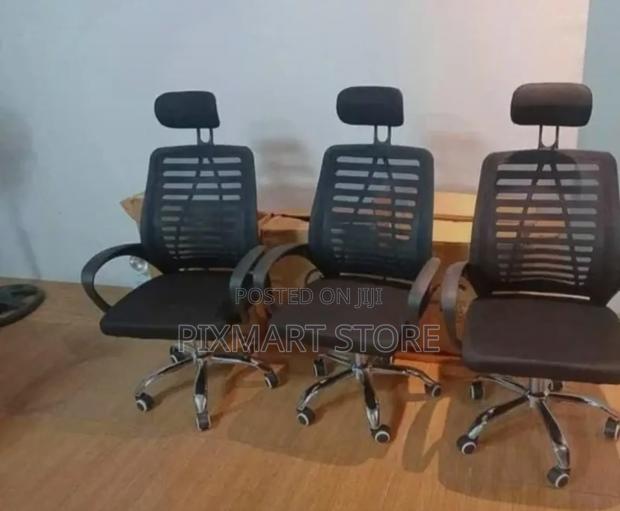 Headrest Office Chair -Black - main view