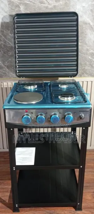 Eurochef 3 Gas +1 Electric Standing Cooker With Shelves