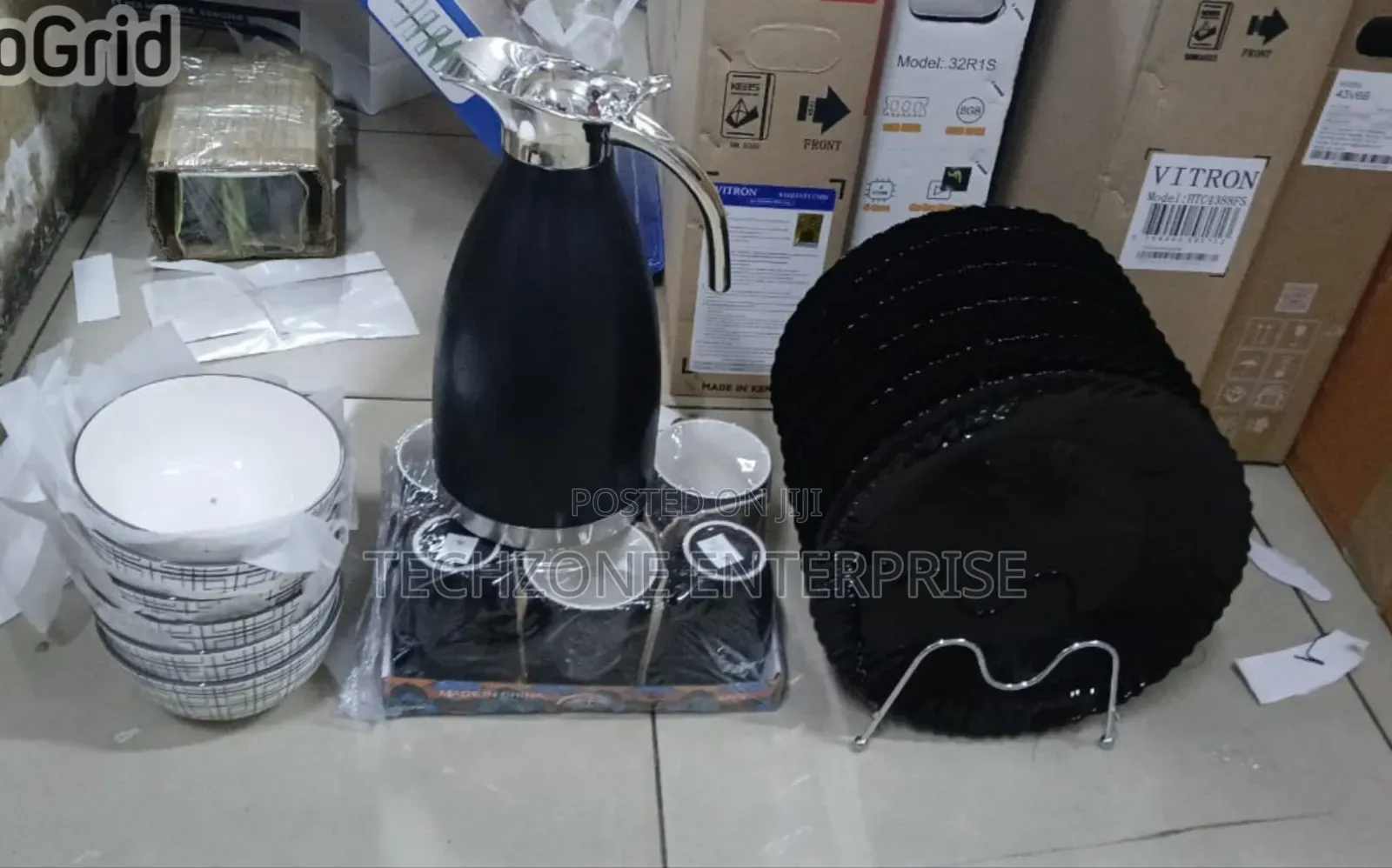Quality Black Breakfast Sets 19 PCS Dinner Sets 