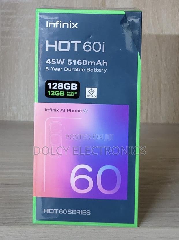 New Infinix Hot 60i 128 GB Black - thumbnail 2