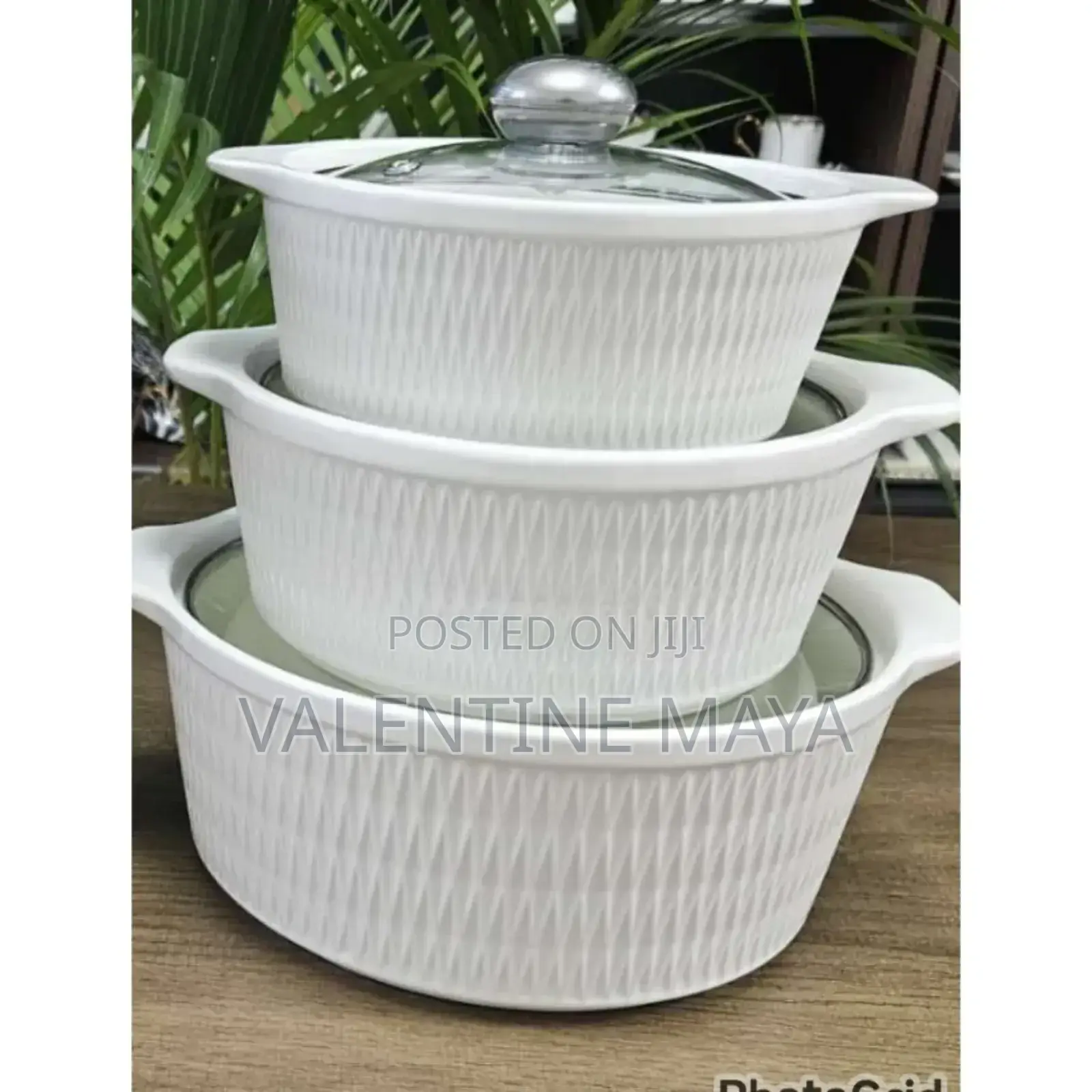 3pcs Set Ceramic Casserole Serving Dishes ✓