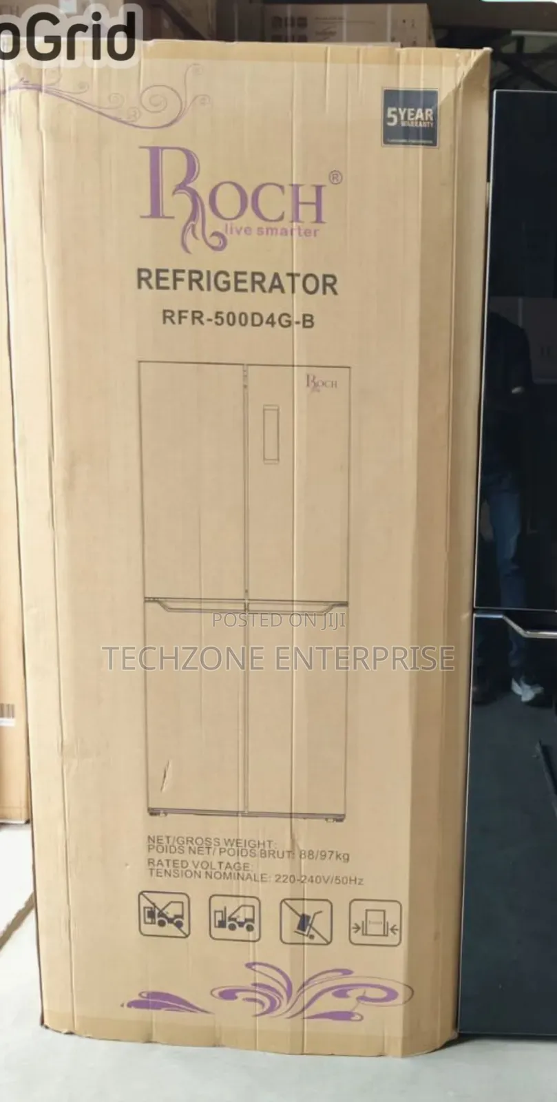 Roch Refrigerators 401 Litres (Rfr-500d4-B) - Black