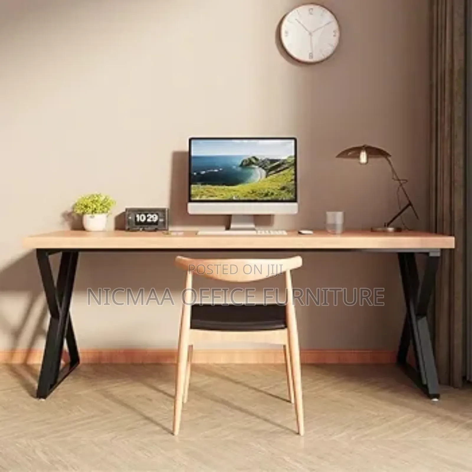 Office Desk: Modern Solid Wood Multipurpose Desk