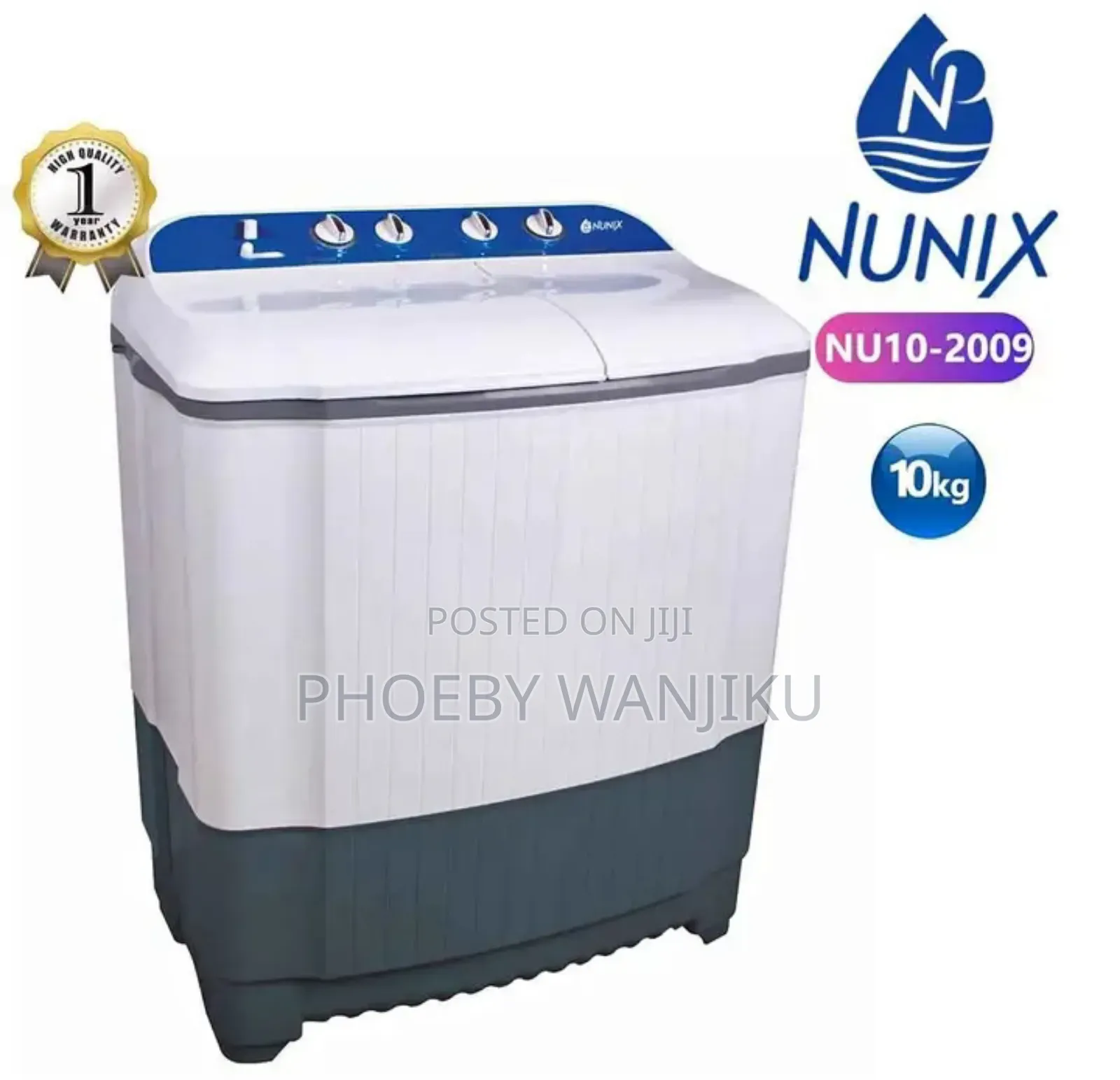 Twin Tub Nunix Machine Washer