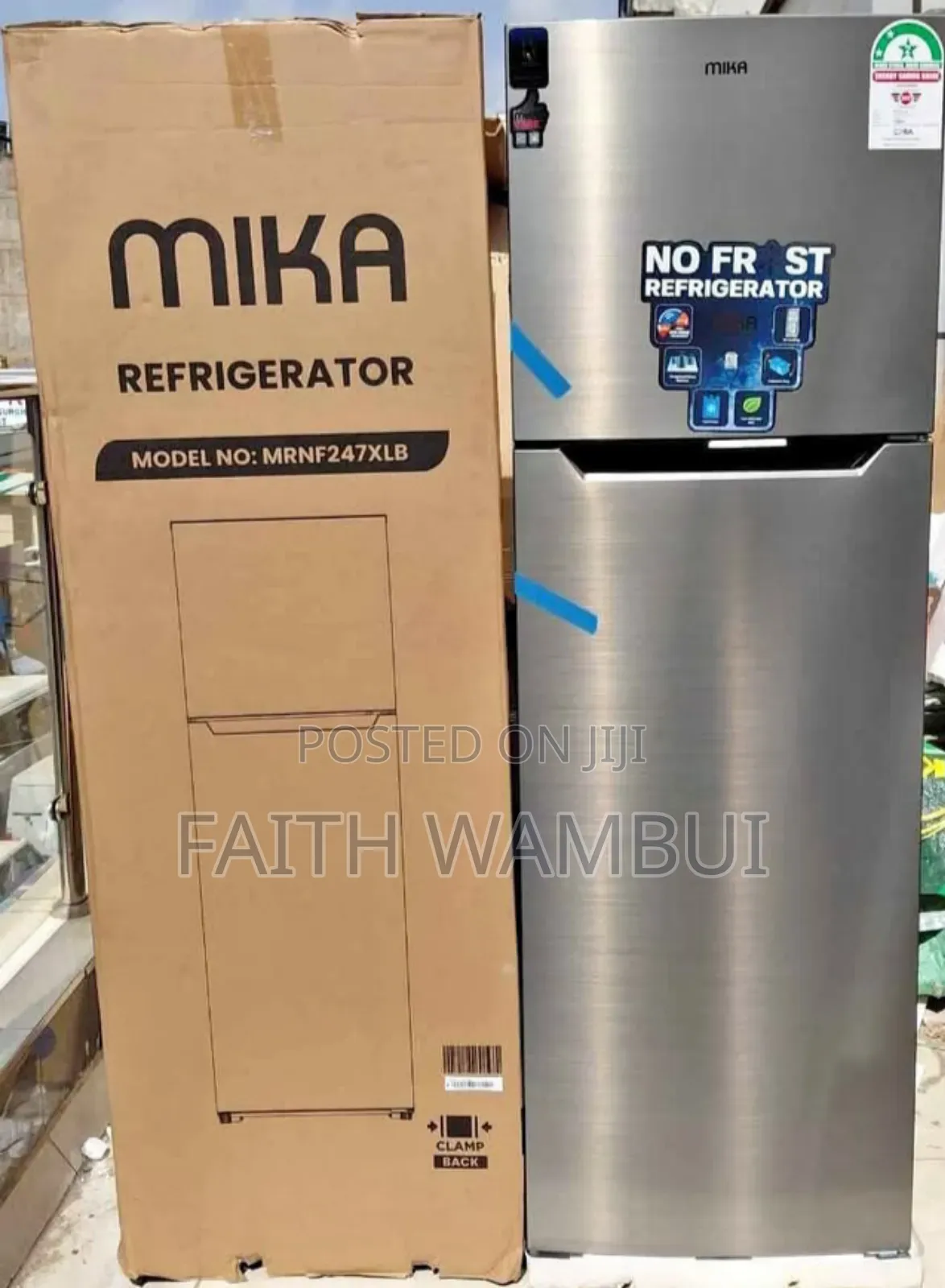 247 Litres Mika Fridge /Double Door Top Mount Freezer