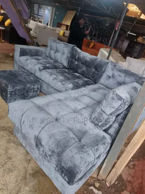 6 Seater Velvet Sofa