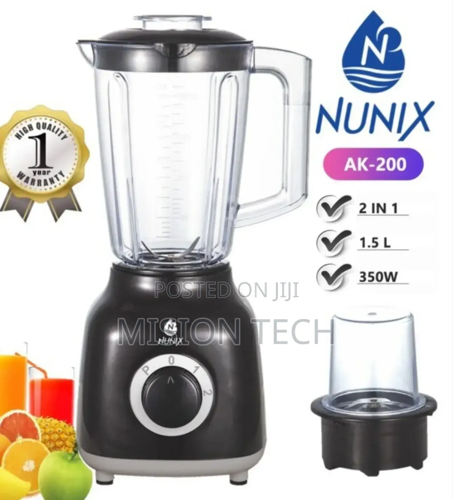 Blender 2in1 350watts Ak 105